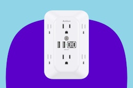 Surge Protector Outlet Extender With USB Ports, $8 on Amazon card image