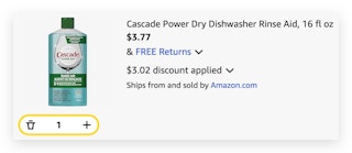 Cascade Power Dry Dishwasher Rinse Aid