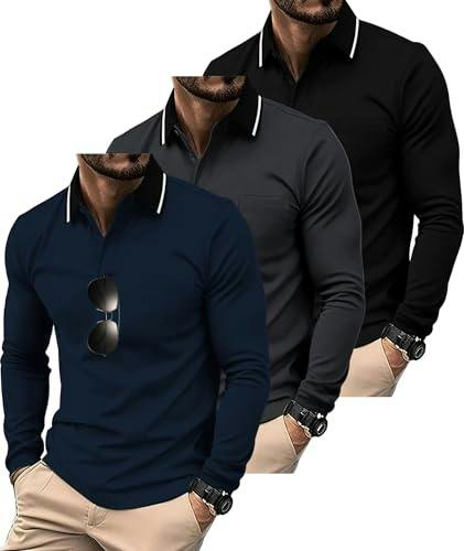 Men's Polo Shirts 3-Pack