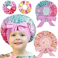 Kids' Satin Bonnets with Scrunchies