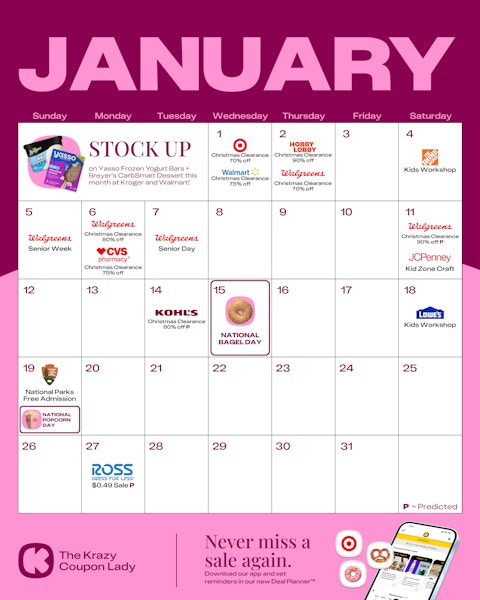 a calendar of retail events and what to buy in january 2024