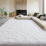 Fluffy White Area Rug