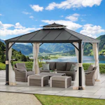 Hardtop Roof Steel Gazebo