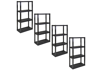 Hyper Tough Shelving Unit 4-Pack