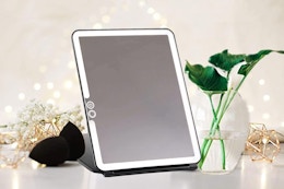 Folding Lighted Makeup Mirror With 10K Ratings, Only $14 on Amazon card image