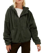 Women's Fuzzy Sherpa Fleece Jacket