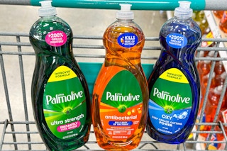 palmolive dish soap in shopping cart