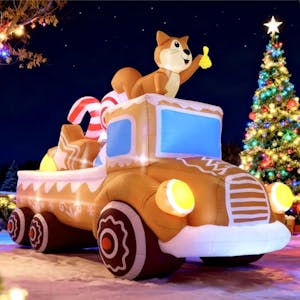 Christmas Inflatable Squirrels Truck