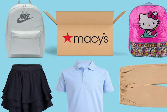 Macy's Back-to-School Sale: $5 Kids' Tees, $20 Backpacks, and More card image