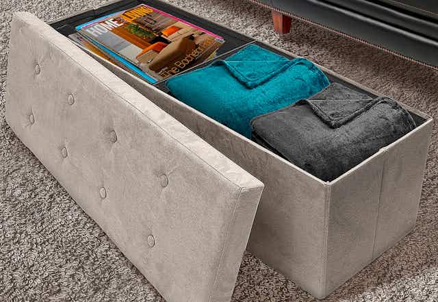Large Storage Bench Chest Ottoman, Only $43 Shipped at QVC (Reg. $63) card image