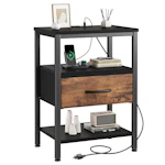 Bedside Table with Charging Station