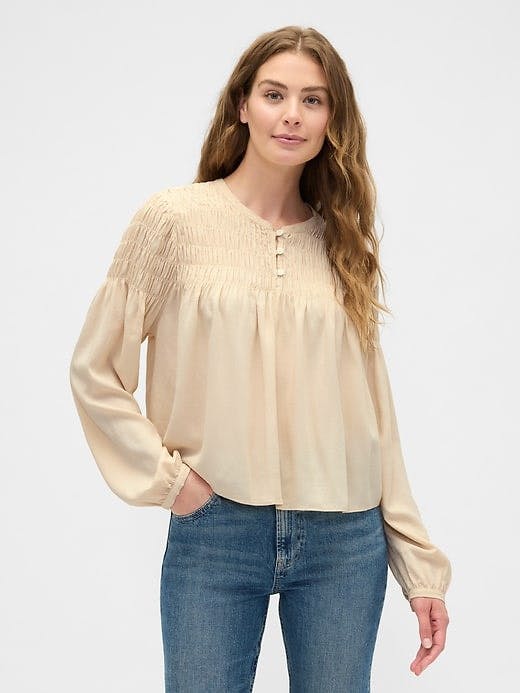 Gap Factory Relaxed Smocked Top