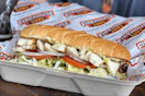 firehouse sub and drink on table