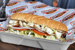 firehouse sub and drink on table