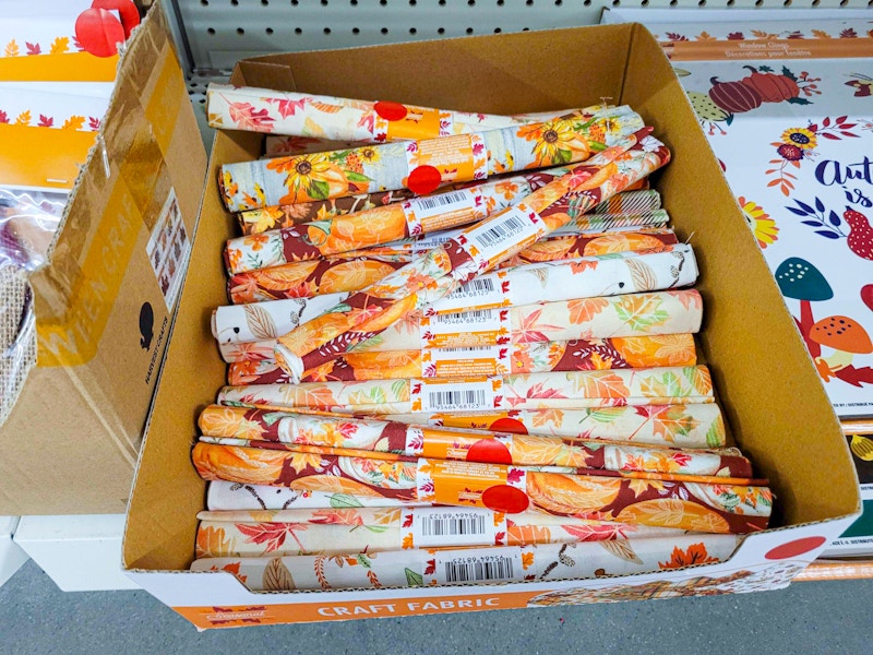 dollar tree fall craft fabric