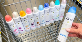 cart with advanced care deodorant dry sprays
