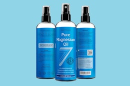 three bottles of magnesium oil sprays