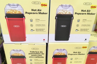 Cart full of clearance Bella Popcorn makers at Macy's