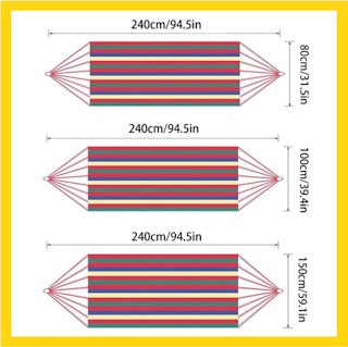 Double Cotton Hammock With Tree Straps