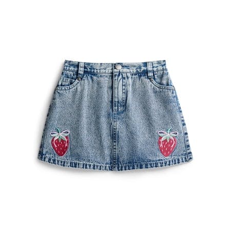 Kids' Embroidered Denim Skirt