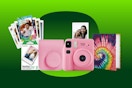 pink Fujifilm Instax camera bundle