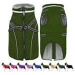 Dog Coat with Built-In Harness