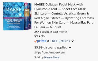 Amazon Maree Collagen Facial Mask 2026