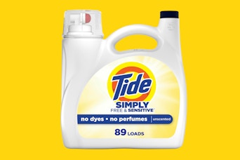 a bottle of laundry detergent