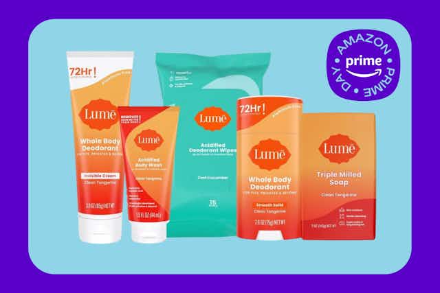 This Lume Whole Body Deodorant Starter Pack Is $29.59 on Amazon card image