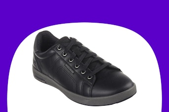 Black Skechers Men's Cavell Hensley Memory Foam Court Sneaker (stock image)
