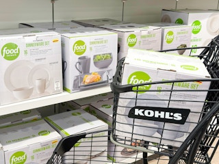 food network 16 piece dinnerware sets on shelf at Kohl's