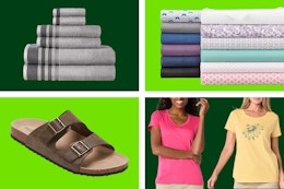 JCPenney Big Online Sale: $3 Towels, $6 T-shirts, $10 Sheet Set, and More card image