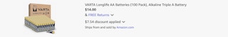 Amazon Varta AA Batteries 2025