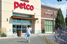 a person approaching a petco store