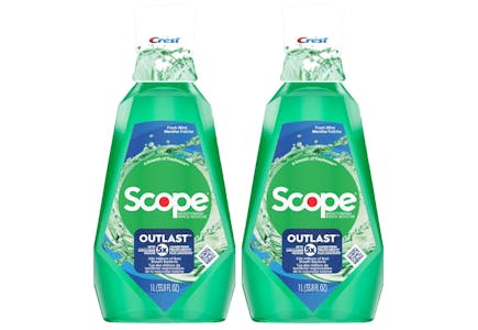 2 Crest Scope Mouthwashes