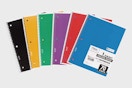 a stack of colorful notebooks 