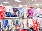carter's toddler pajamas sitting on a target shelf