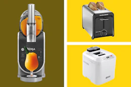 a collage of kitchen appliances