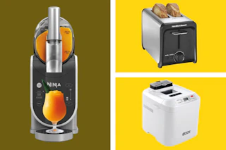 a collage of kitchen appliances