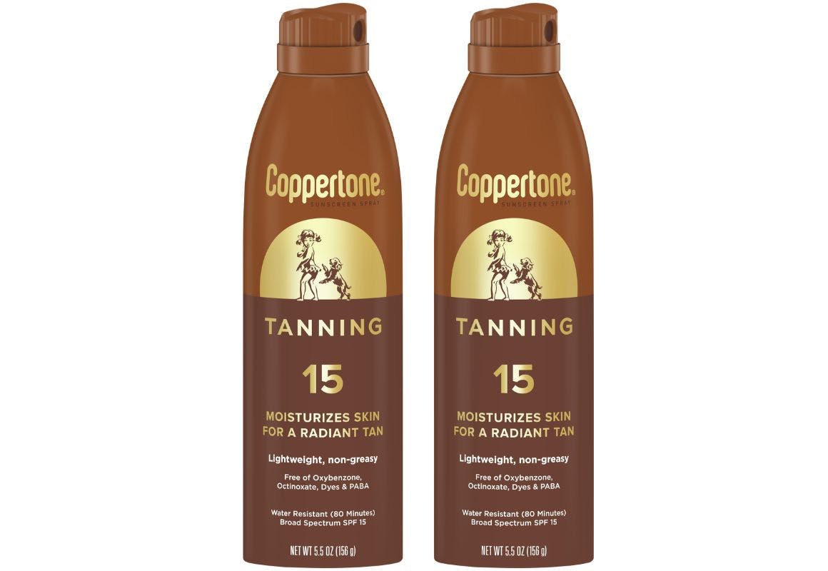 2 Coppertone Tanning Sunscreen Sprays