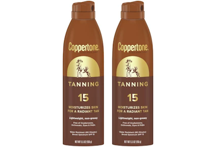 2 Coppertone Tanning Sunscreen Sprays