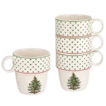 Christmas Tree Stackable Mugs 4-Pack