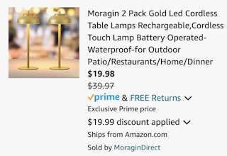 an amazon cart ending in $19.98