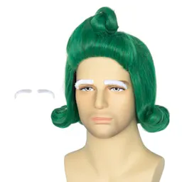 Men's Short Wavy Green Cosplay Wig