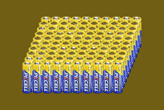 Heavy Duty AA Batteries 100-Pack, Just $20 Shipped With Amazon Prime card image