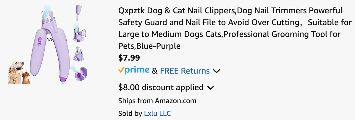 a cart ending in $7.99