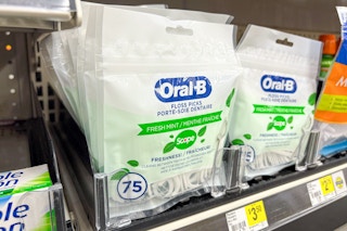 oral-b floss picks on store shelf
