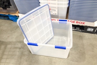 costco iris weatherpro storage box 44 qt on the sale floor