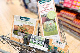 aldi gardening products in shopping cart