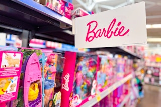Barbie sign in toy isle of Walmart store
